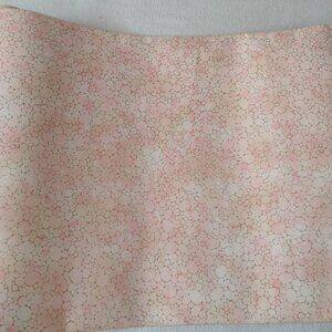 Vintage MCM Contact Paper 14 Yds Pink Pebble Print w Gold Metallic Wallpaper
